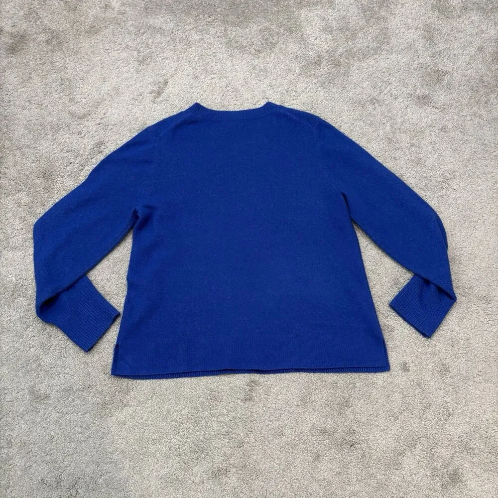 J.Crew Blue Crew Neck Long Sleeve Sweater in Extra Soft Yarn Size XL